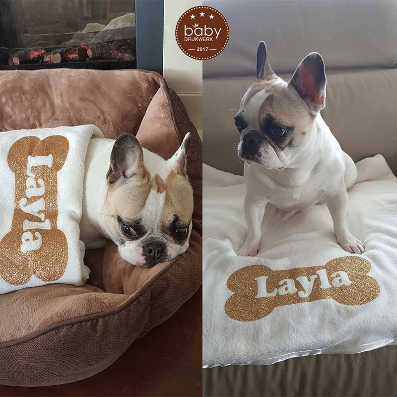 Merchandiser Ramkoers Renderen Honden deken met naam| Honden deken kopen? | Baby Drukwerk