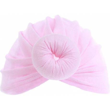 Baby turban soft touch roze